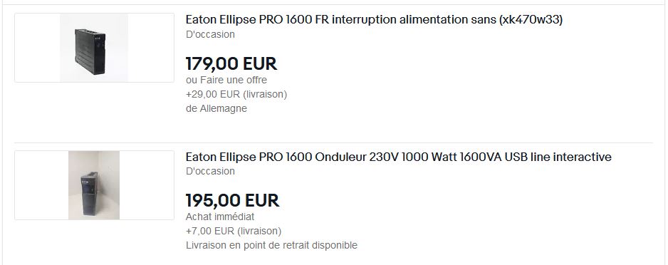 Eaton Onduleur Ellipse PRO - 1200FR - Parafoudresfavorable à acheter dans  notre magasin